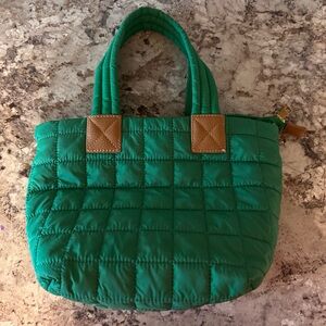 SHIRALEAH EZRA QUILTED NYLON MINI TOTE CROSS-BODY, GREEN